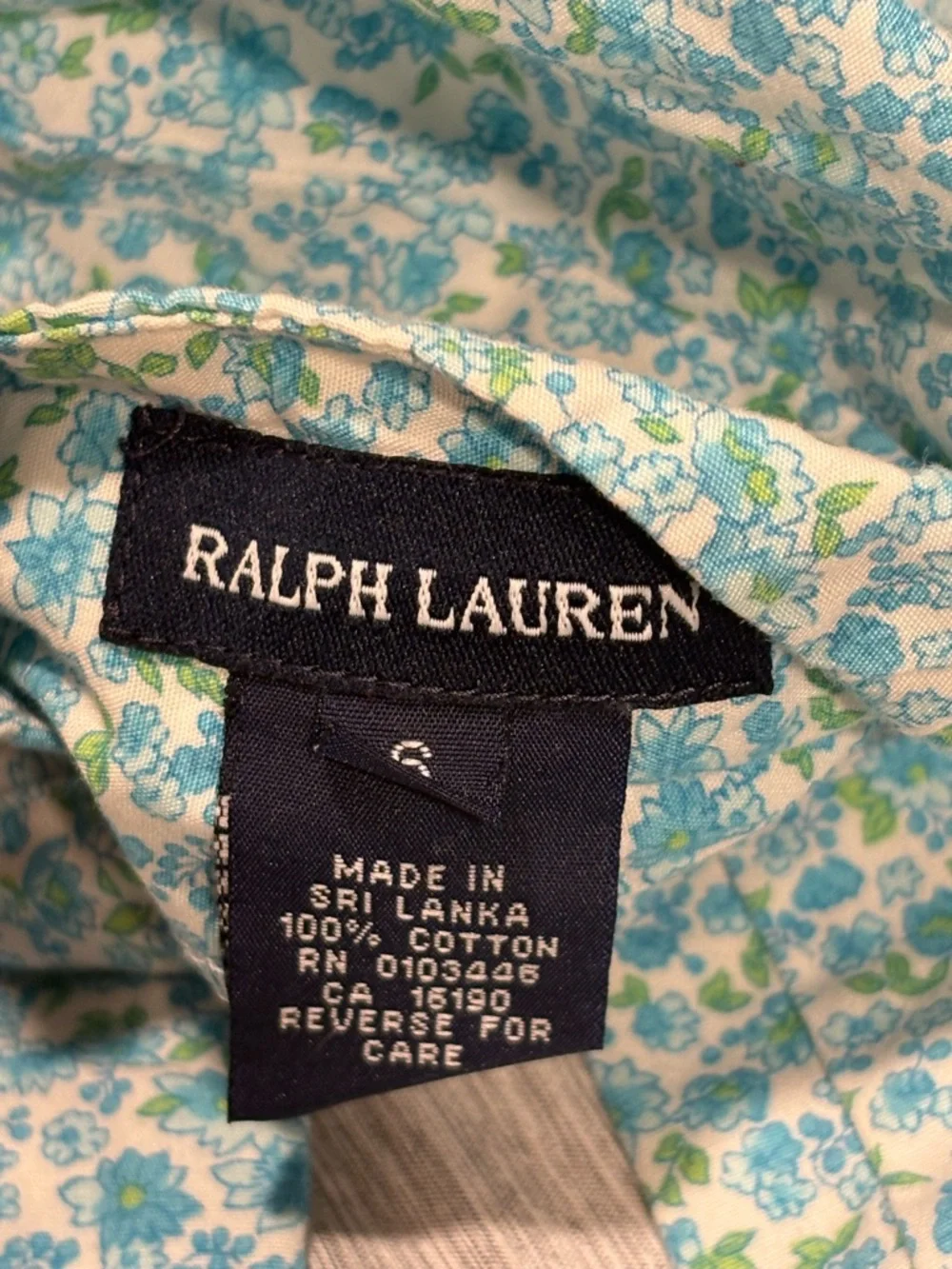 Ralph Lauren Blue Floral Kids Capris
